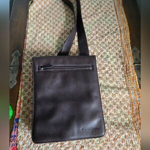 Fossil Dark Brown Leather Crossbody Bag